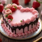 Beautifully Decorated Heart Cake for Special Occasions